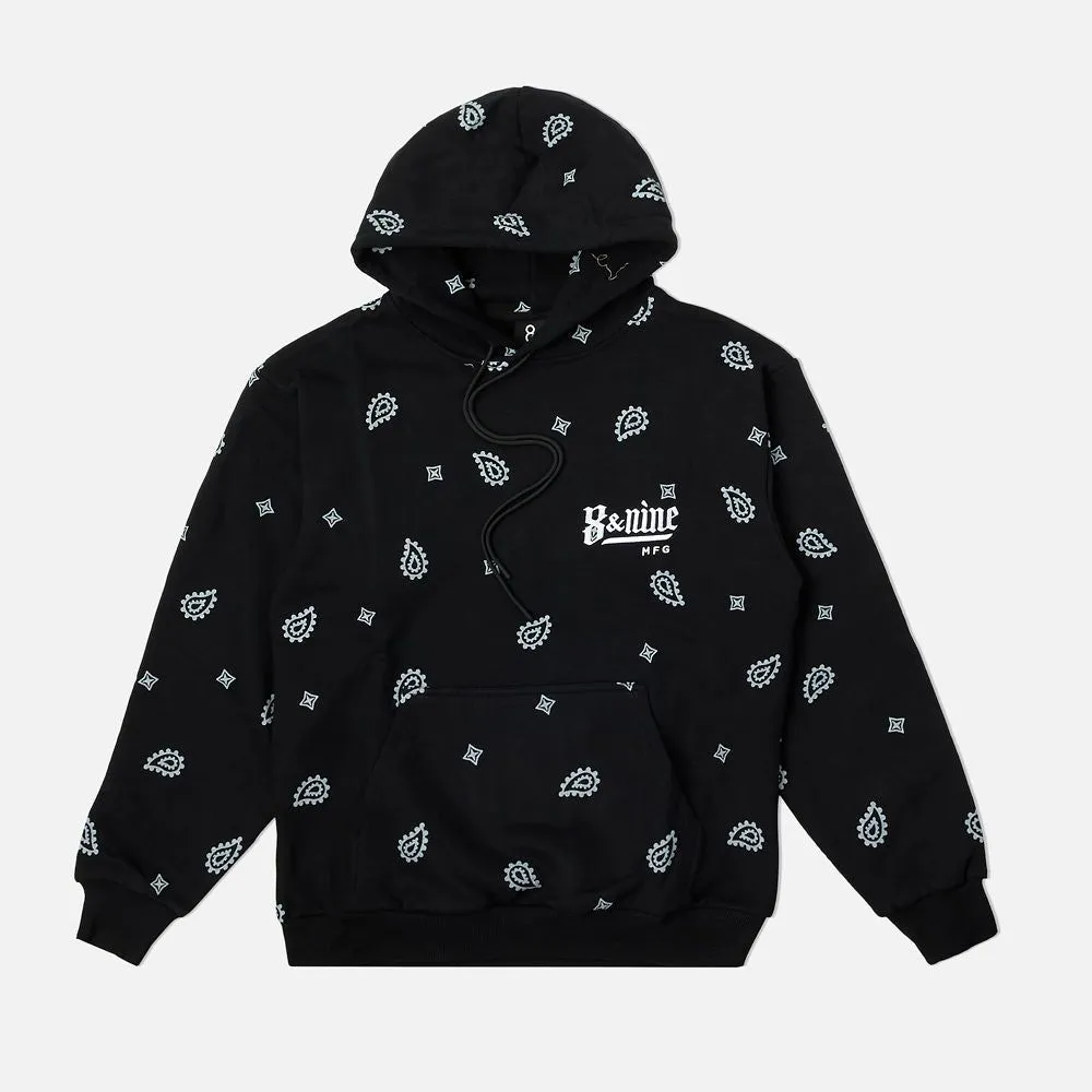 8&9 MFG Co.  No Love Paisley Hoodie