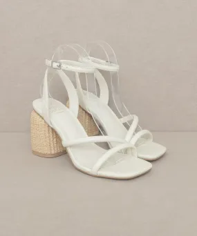 Alaia Strappy Raffia Heel Sandal