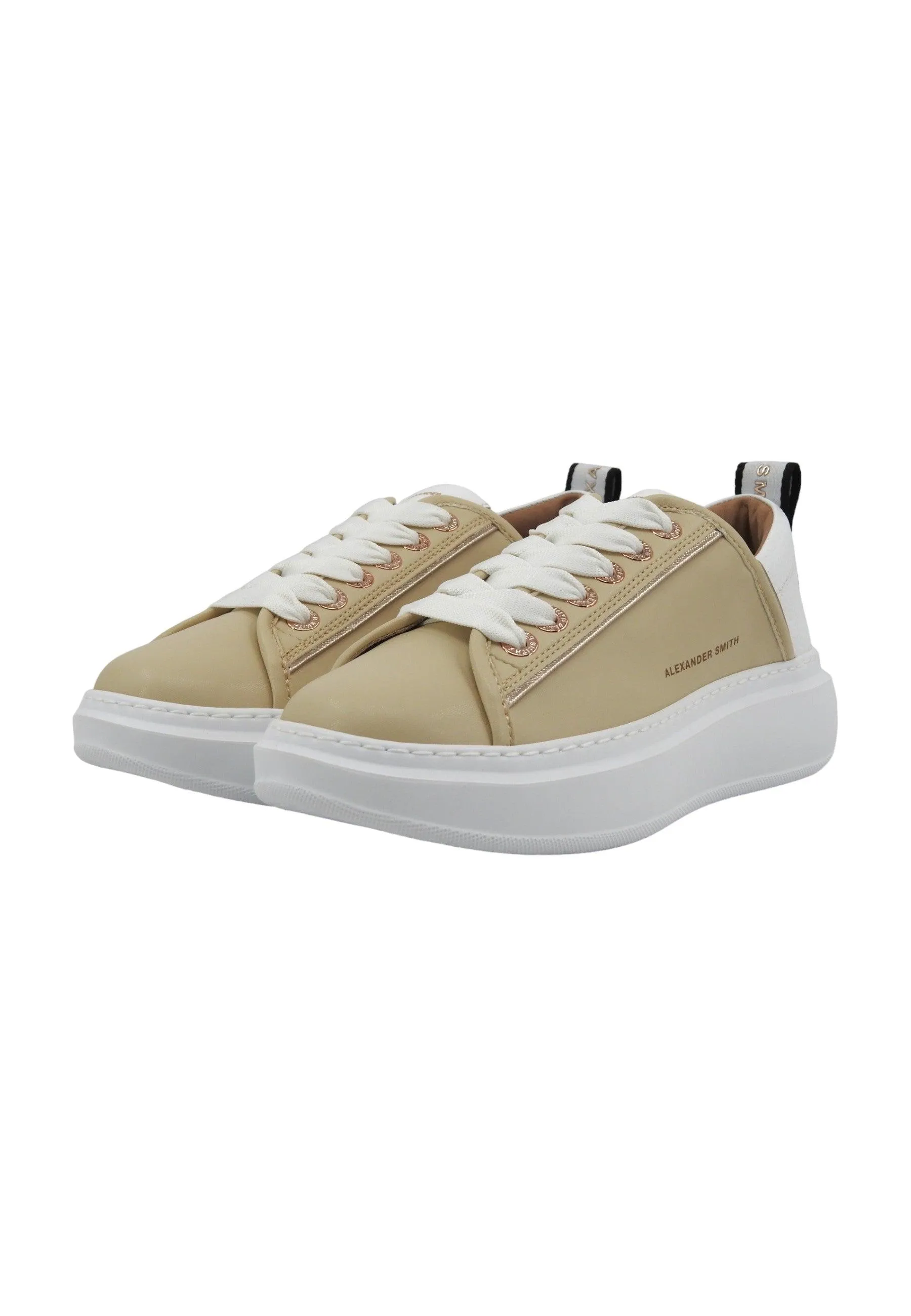 ALEXANDER SMITH Wembley Sneaker Donna Beige White WYW0003