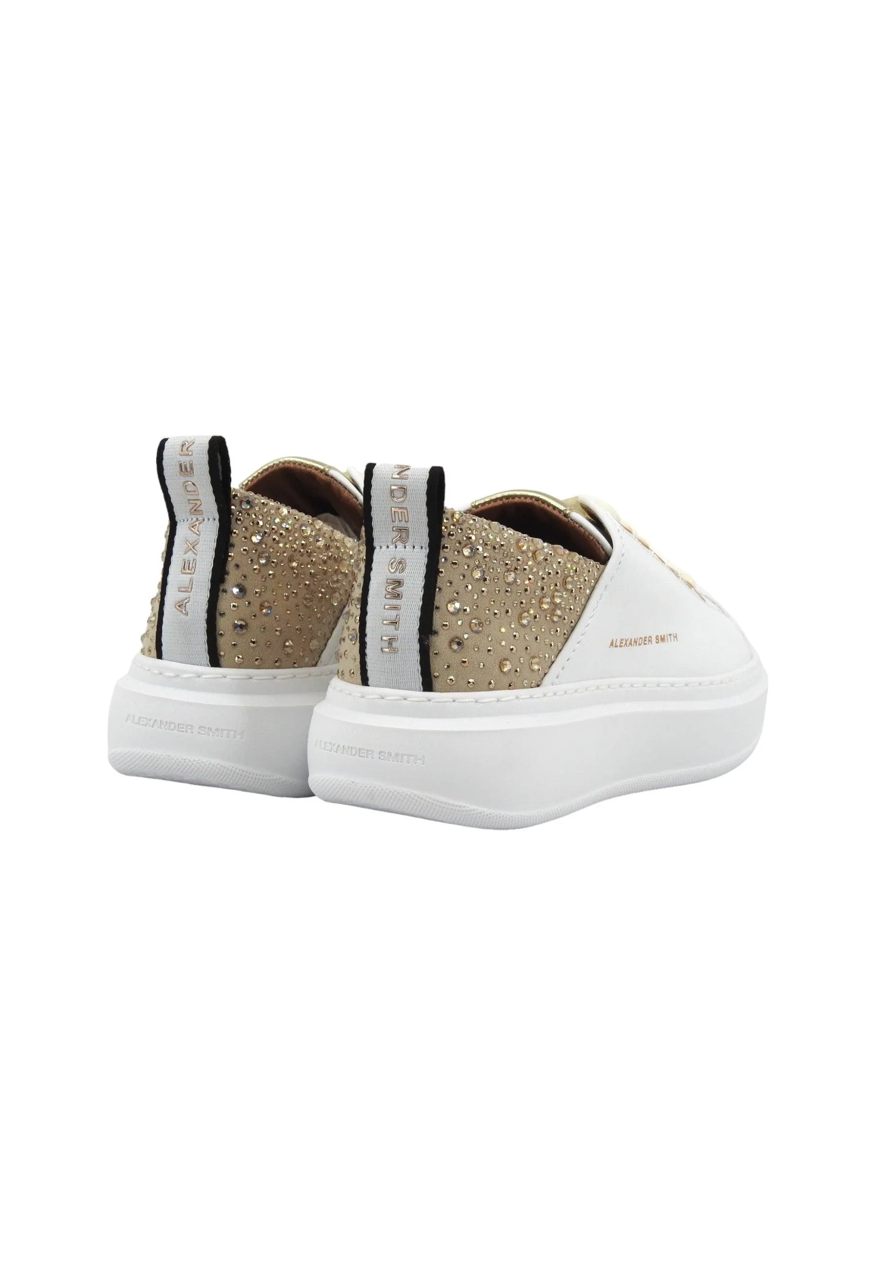 ALEXANDER SMITH Wembley Sneaker Donna White Gold WYW0506