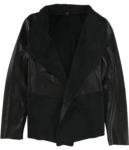 Alfani Womens Mixed Media Jacket