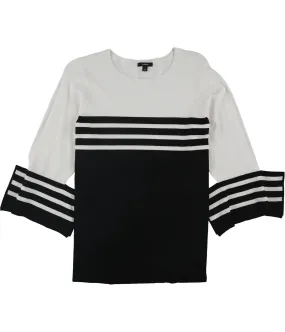 Alfani Womens Stripe Colorblock Knit Sweater