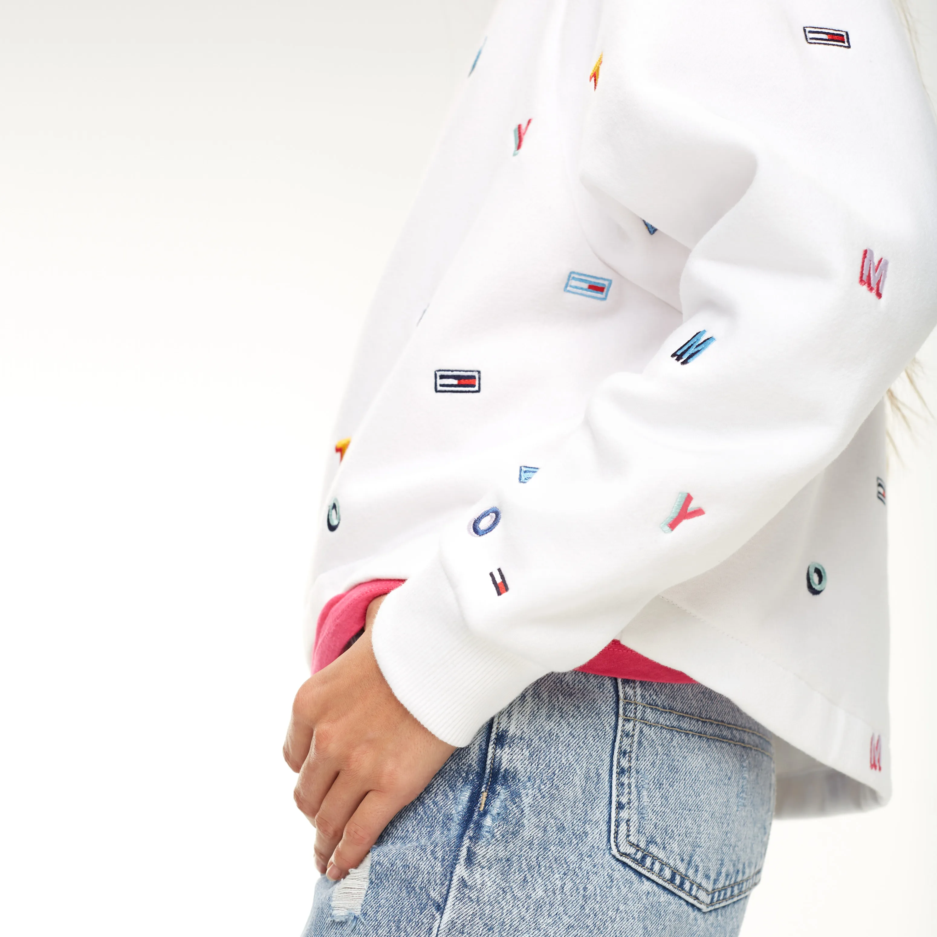 All-Over Print Cropped Sweatshirt | Hoodies | Tommy Hilfiger