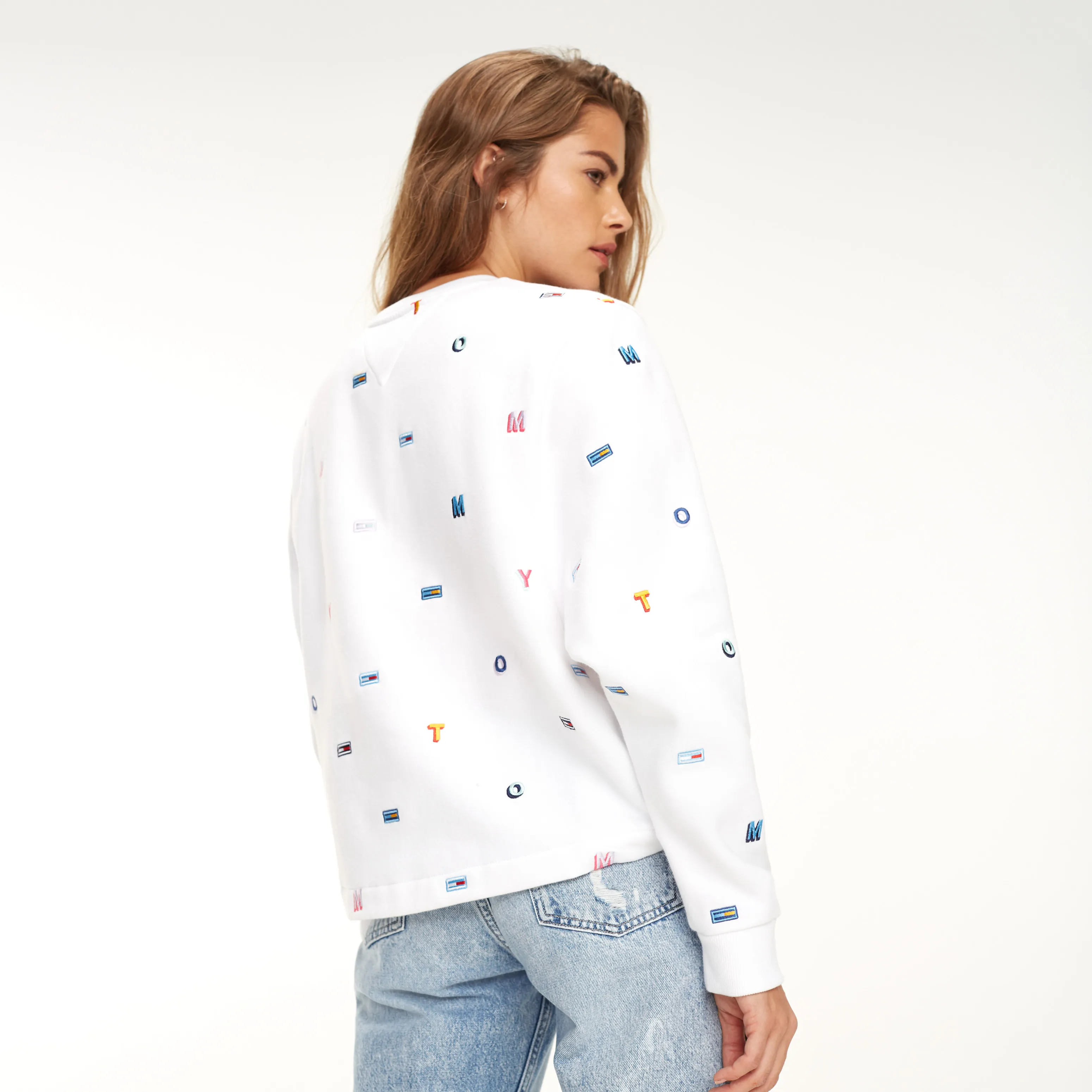 All-Over Print Cropped Sweatshirt | Hoodies | Tommy Hilfiger