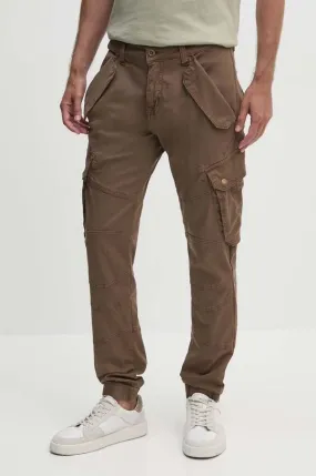 Alpha Industries trousers Combat Pant LW men's brown color 126215