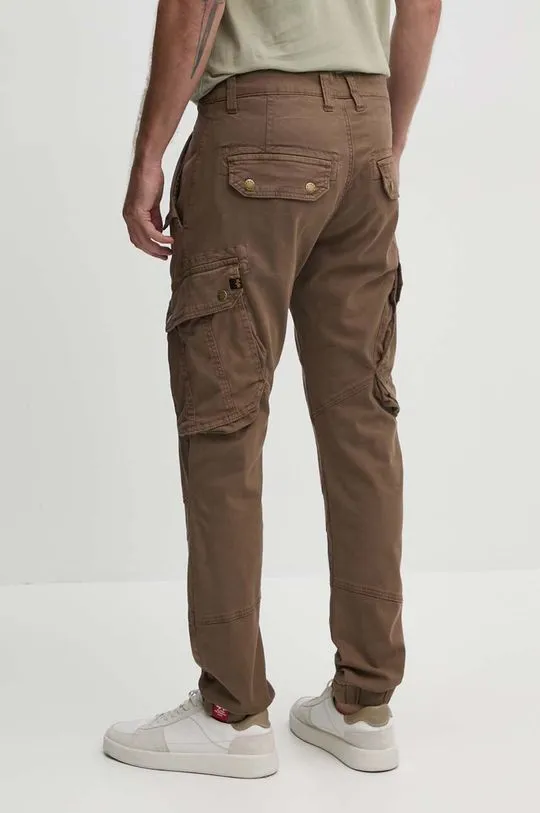 Alpha Industries trousers Combat Pant LW men's brown color 126215