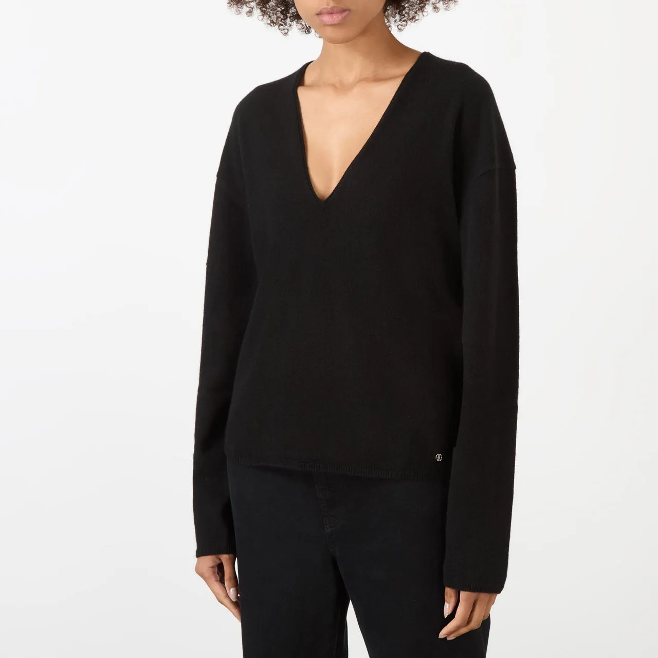 ANINE BING Athena Relaxed-Fit Sweater - Black