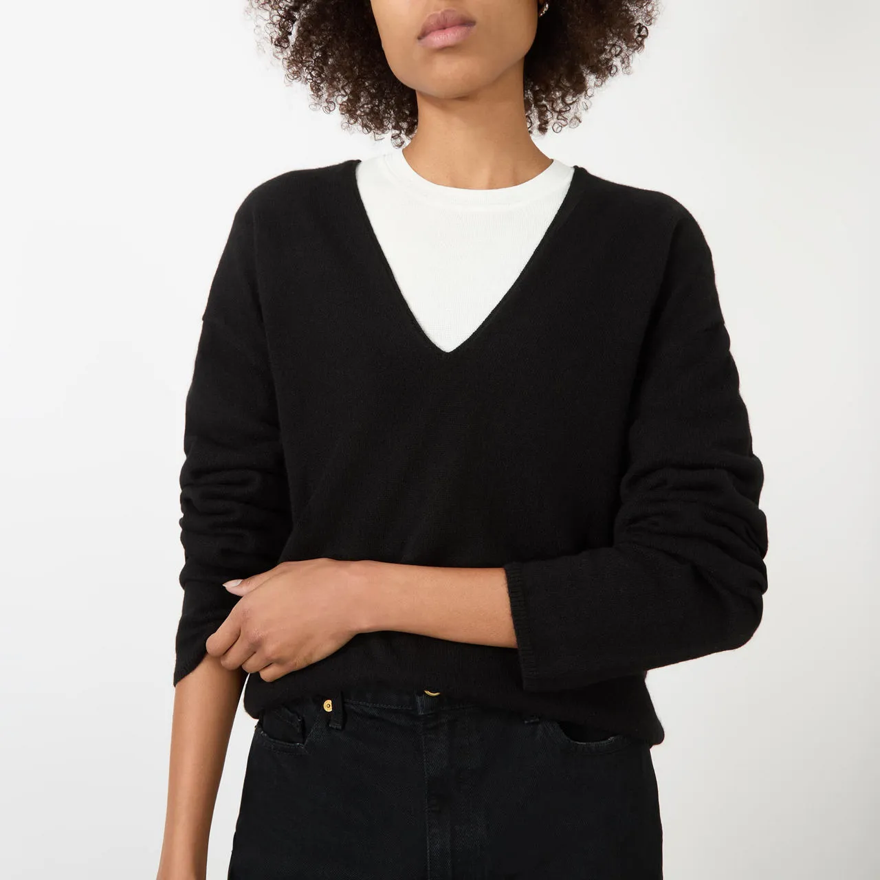 ANINE BING Athena Relaxed-Fit Sweater - Black