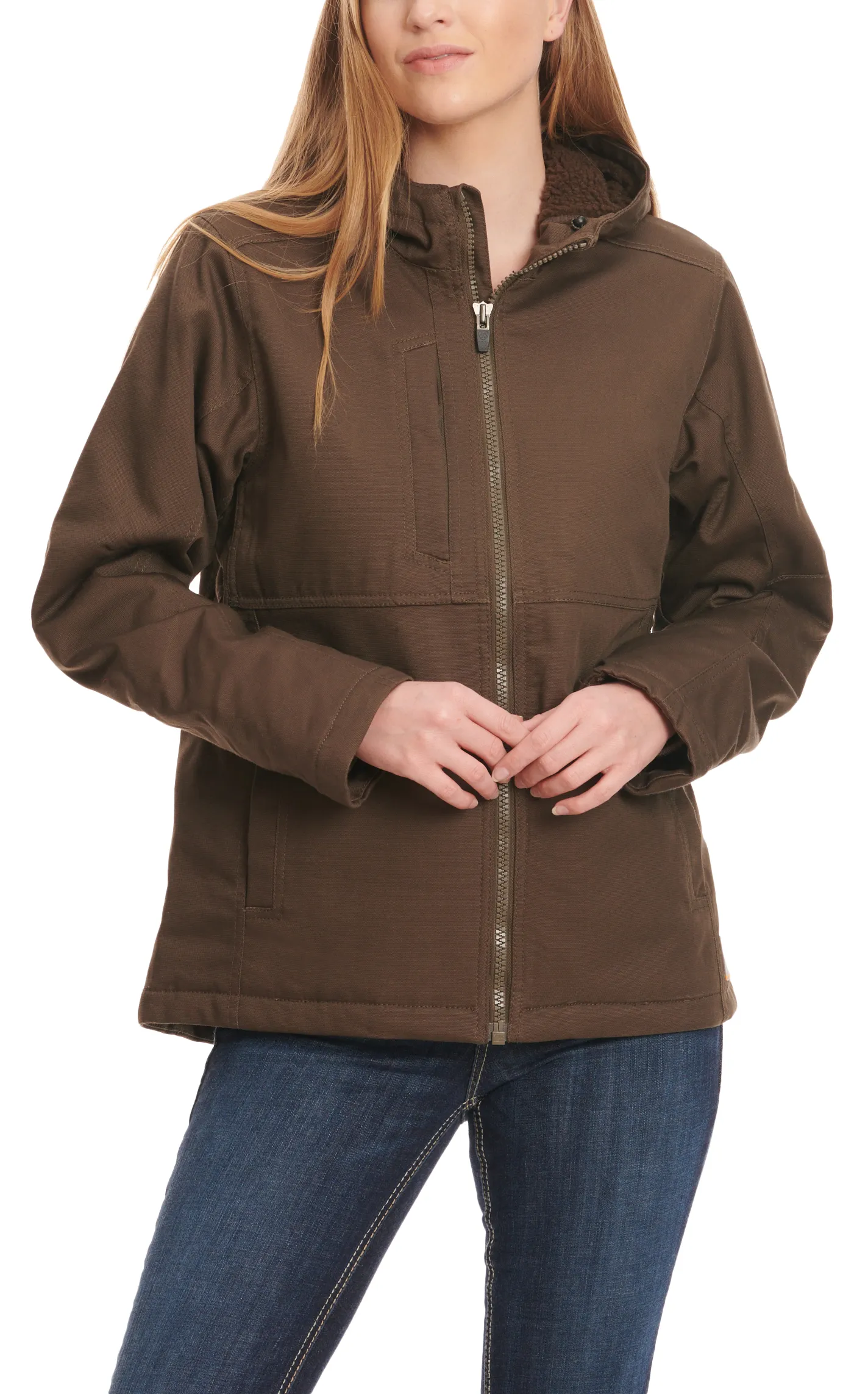 Ariat Rebar Women's DuraCanvas Wren Brown Stretch Canvas Insulated Work Jacket