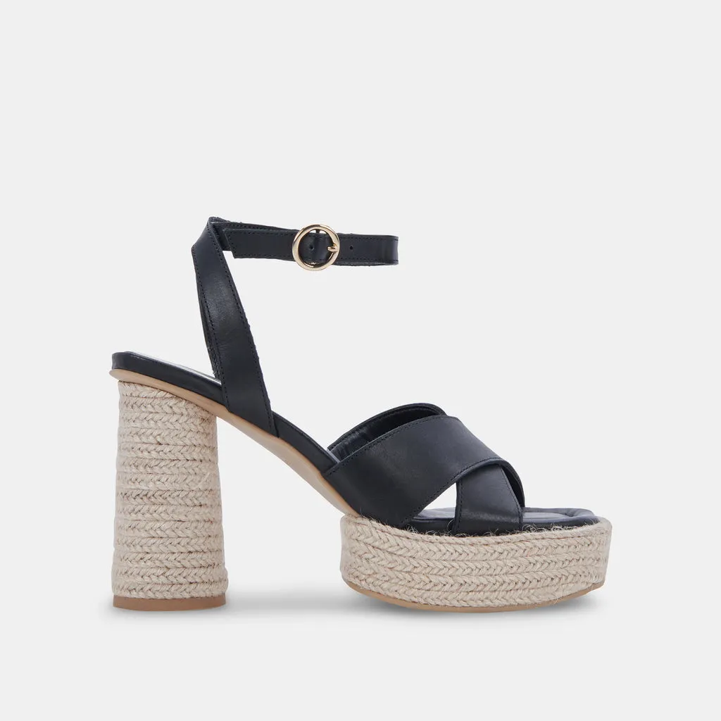 ARLOW Platform Heels Black Leather | Black Leather Sandals– Dolce Vita 6881701068866