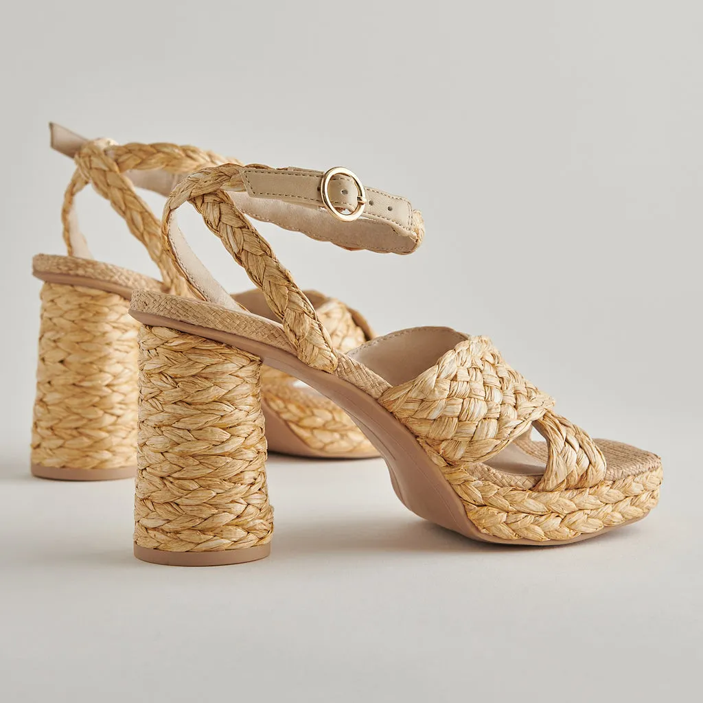 ASALA HEELS LT NATURAL RAFFIA– Dolce Vita 6895820996674