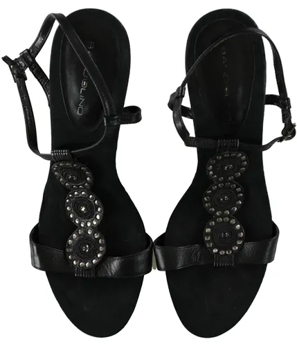 Bandolino Womens Studded T-Strap Heels