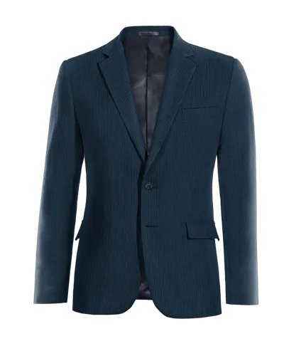  Blazer azul de pana esencial