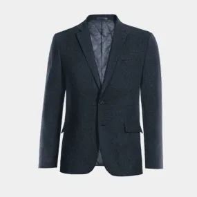  Blazer azul marino de donegal tweed esencial