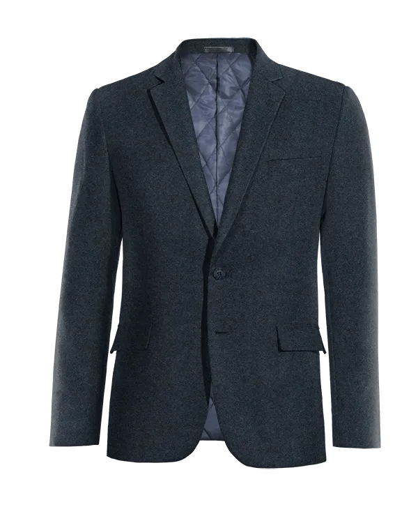  Blazer azul marino de donegal tweed esencial