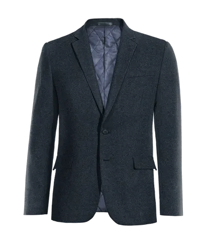  Blazer azul marino de donegal tweed esencial