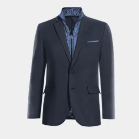  Blazer azul marino esencial con pieza gilet