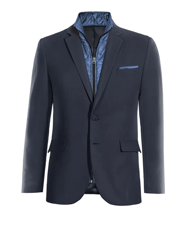  Blazer azul marino esencial con pieza gilet