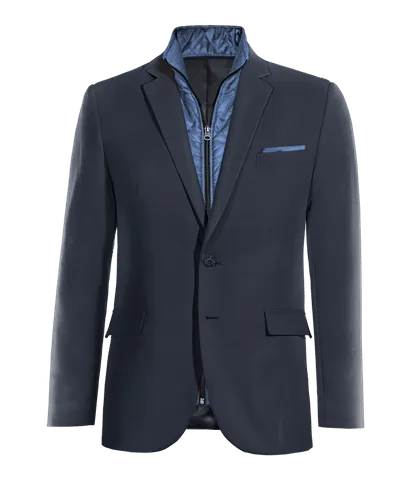  Blazer azul marino esencial con pieza gilet