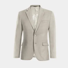  Blazer beige elástica slim fit y con pañuelo