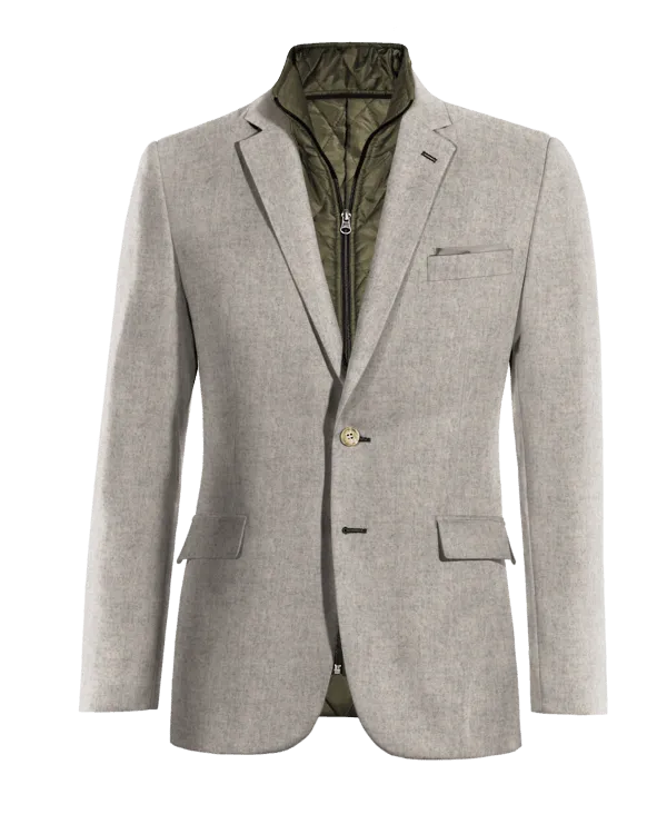  Blazer gris de donegal tweed esencial