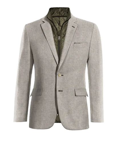  Blazer gris de donegal tweed esencial