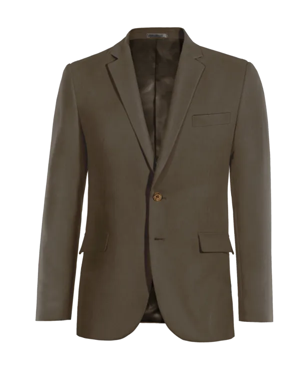  Blazer marron Lino-Algodón