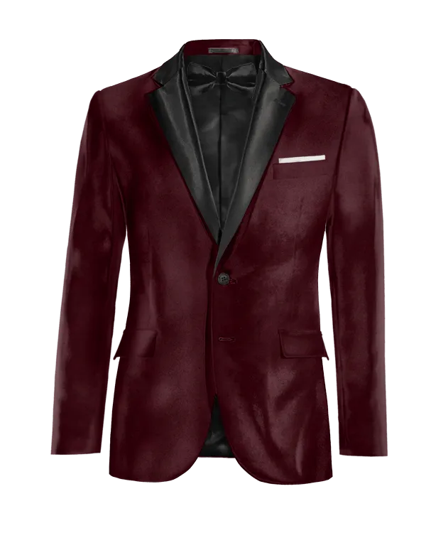  Blazer Tuxedo burdeos de terciopelo edición limitada