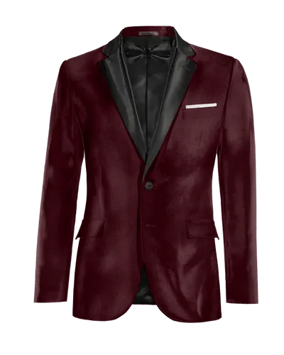  Blazer Tuxedo burdeos de terciopelo edición limitada