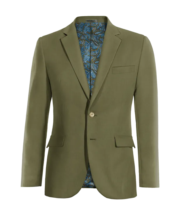  Blazer verde de lino esencial