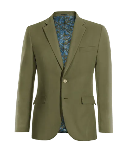  Blazer verde de lino esencial