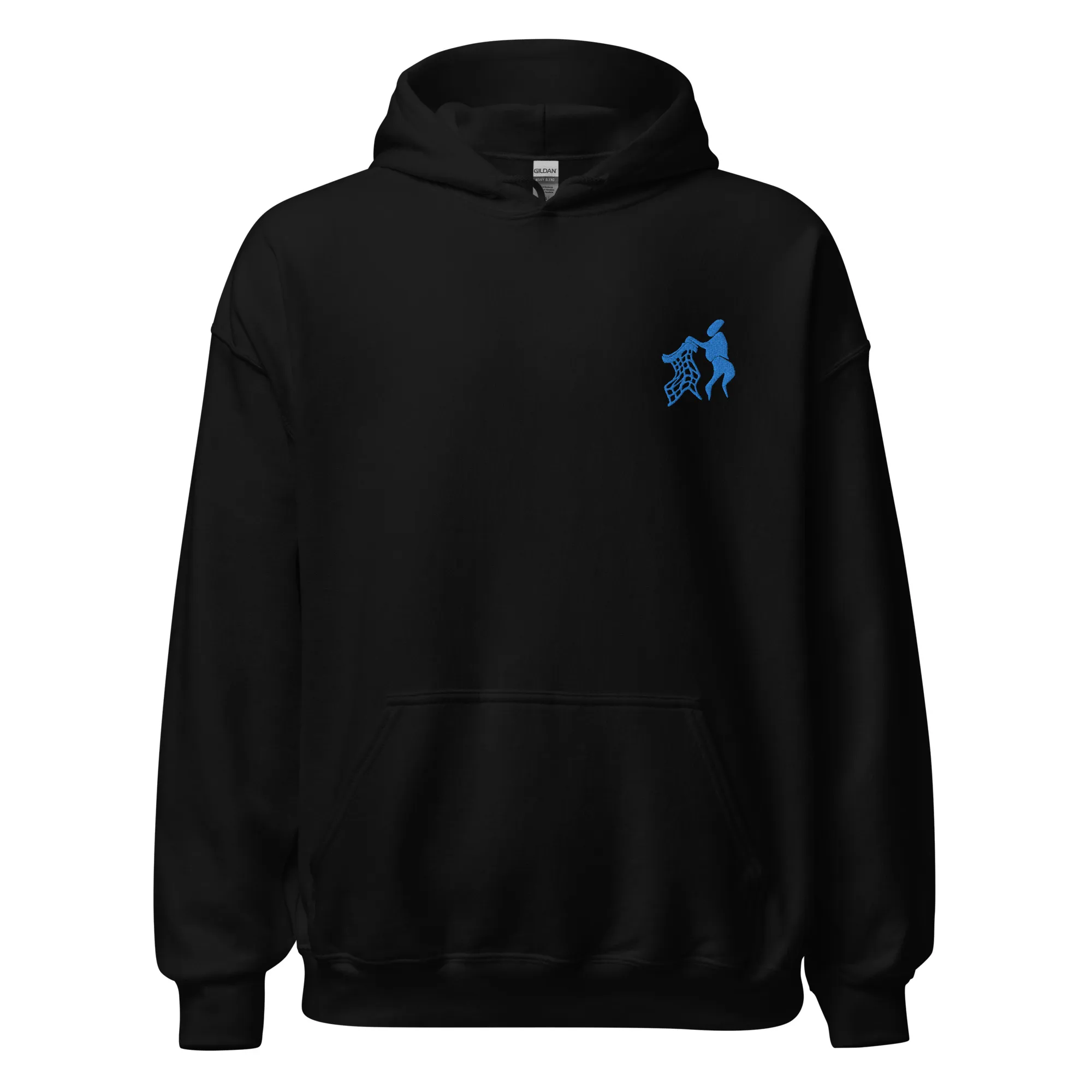 Blue Untidy Hoodie (embroidered)