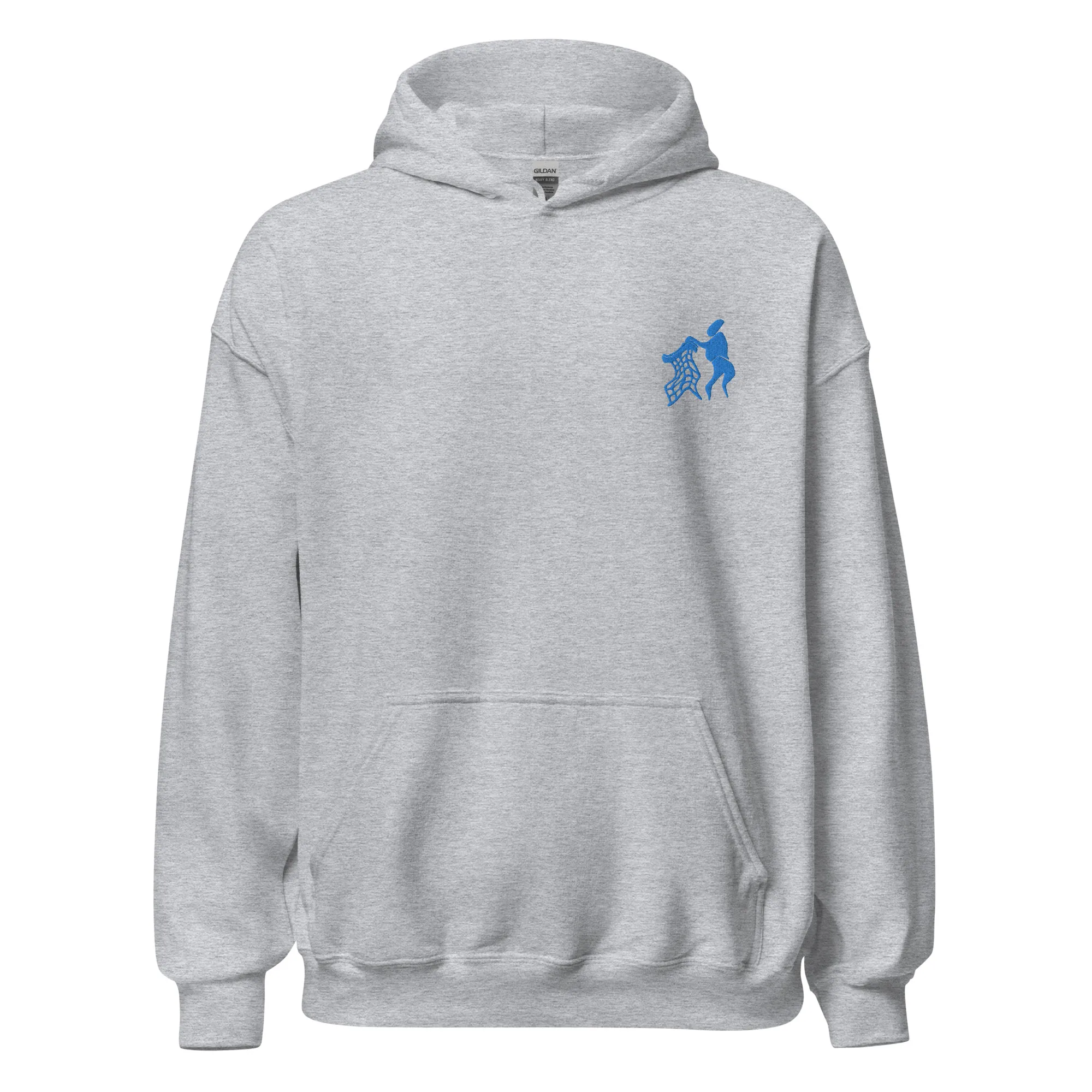 Blue Untidy Hoodie (embroidered)