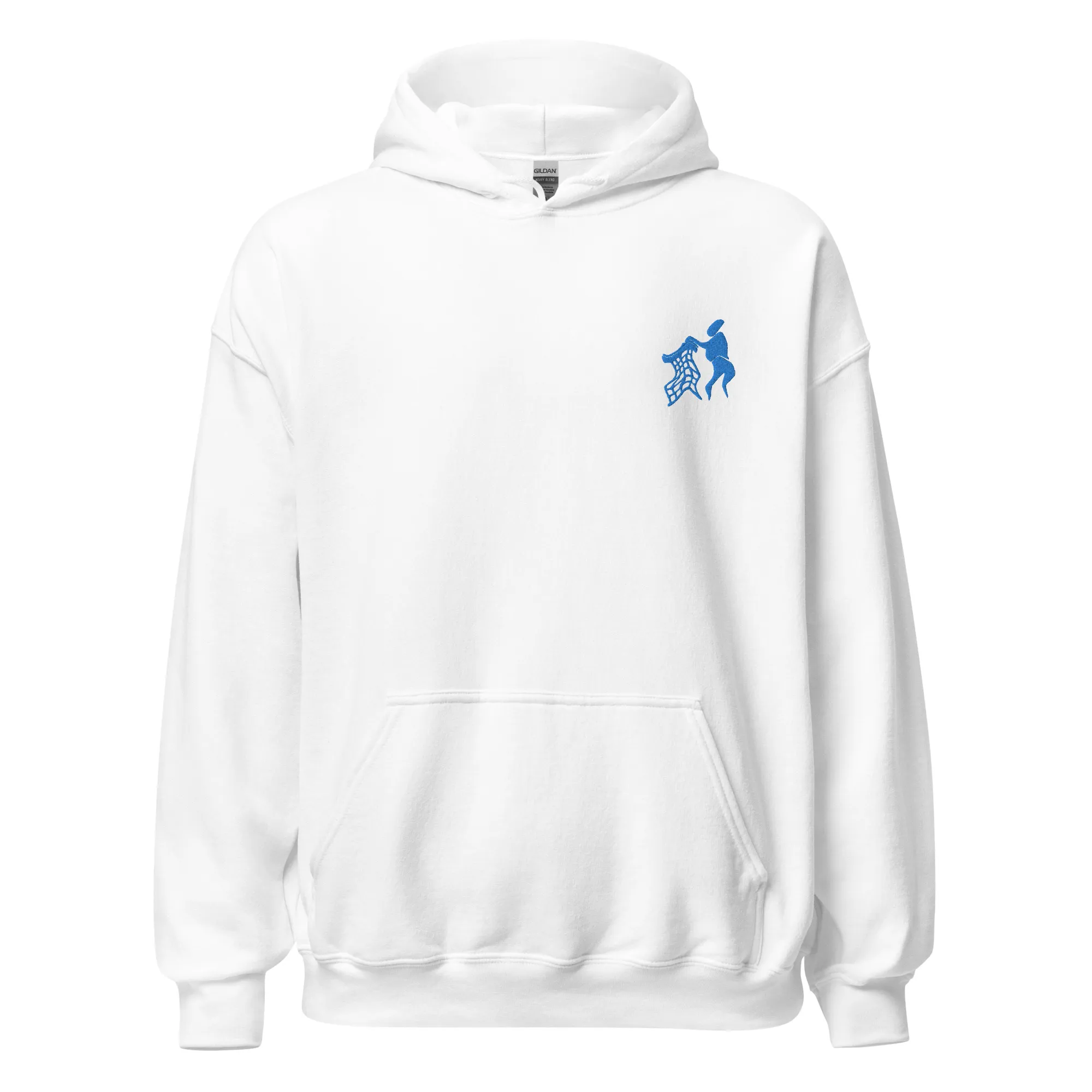 Blue Untidy Hoodie (embroidered)