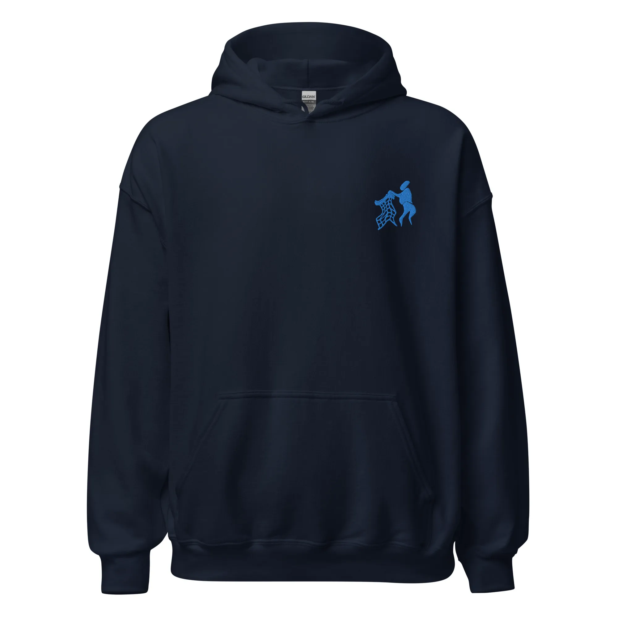 Blue Untidy Hoodie (embroidered)