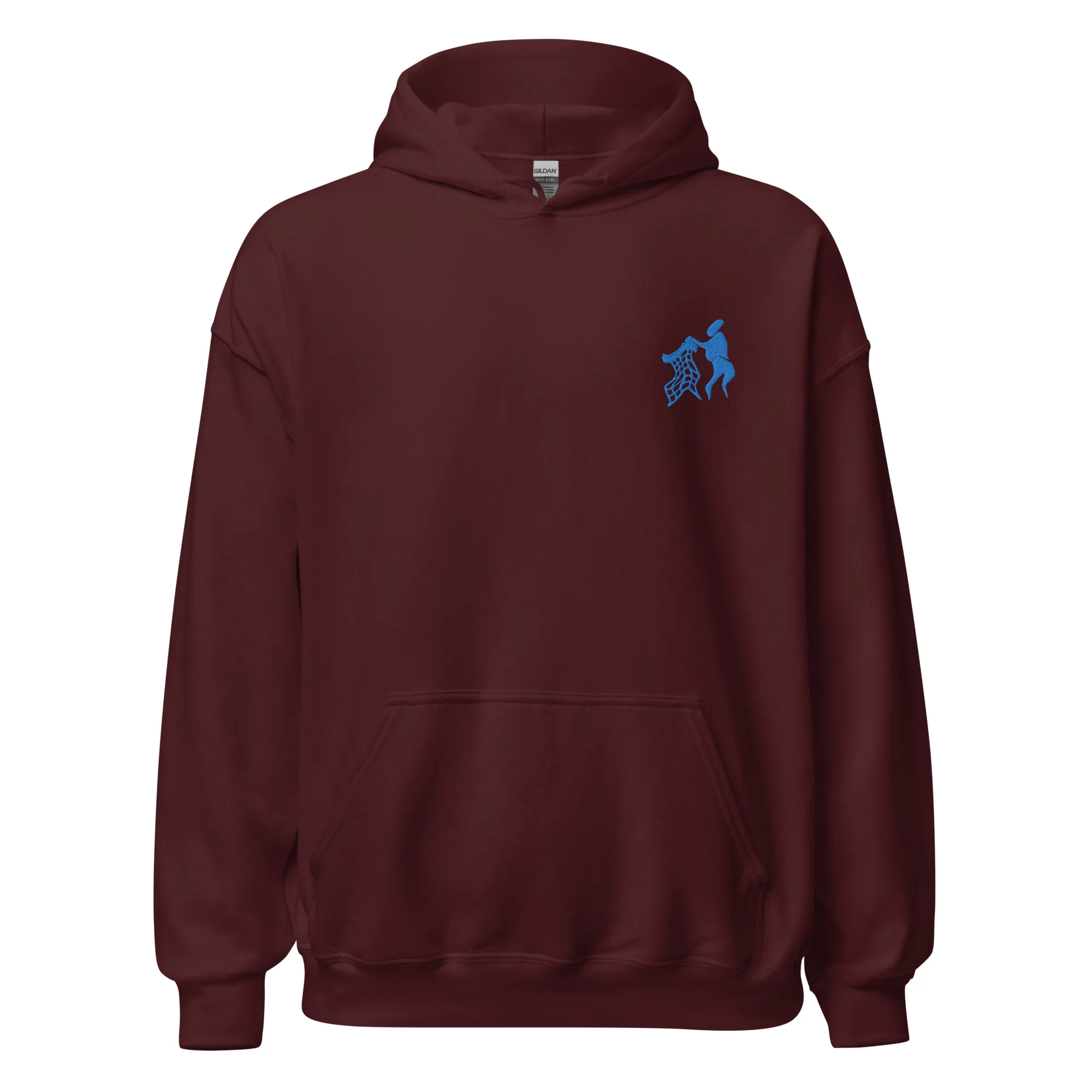 Blue Untidy Hoodie (embroidered)