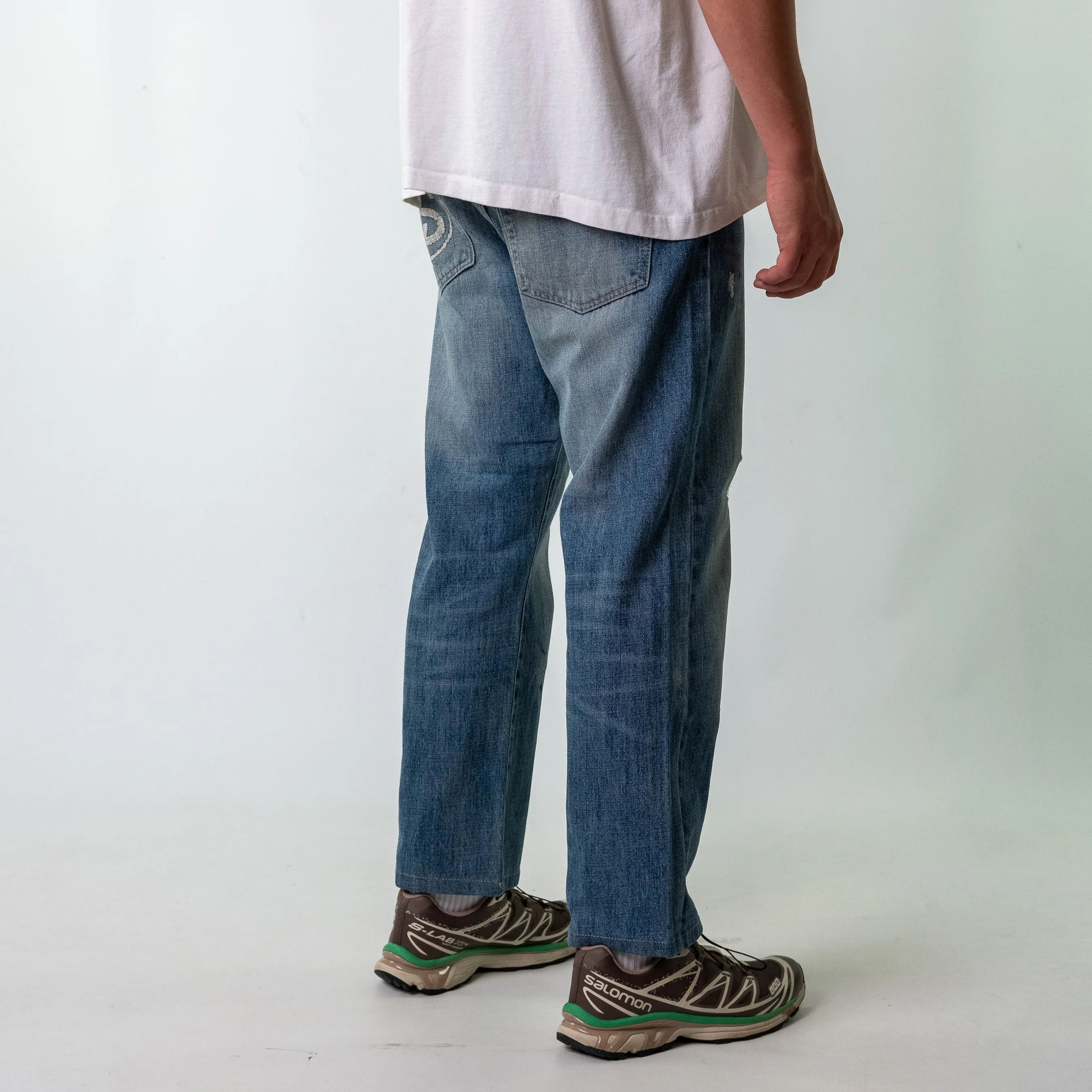 Blue y2ks Stüssy Denim Jeans Baggy Pants (34x30)