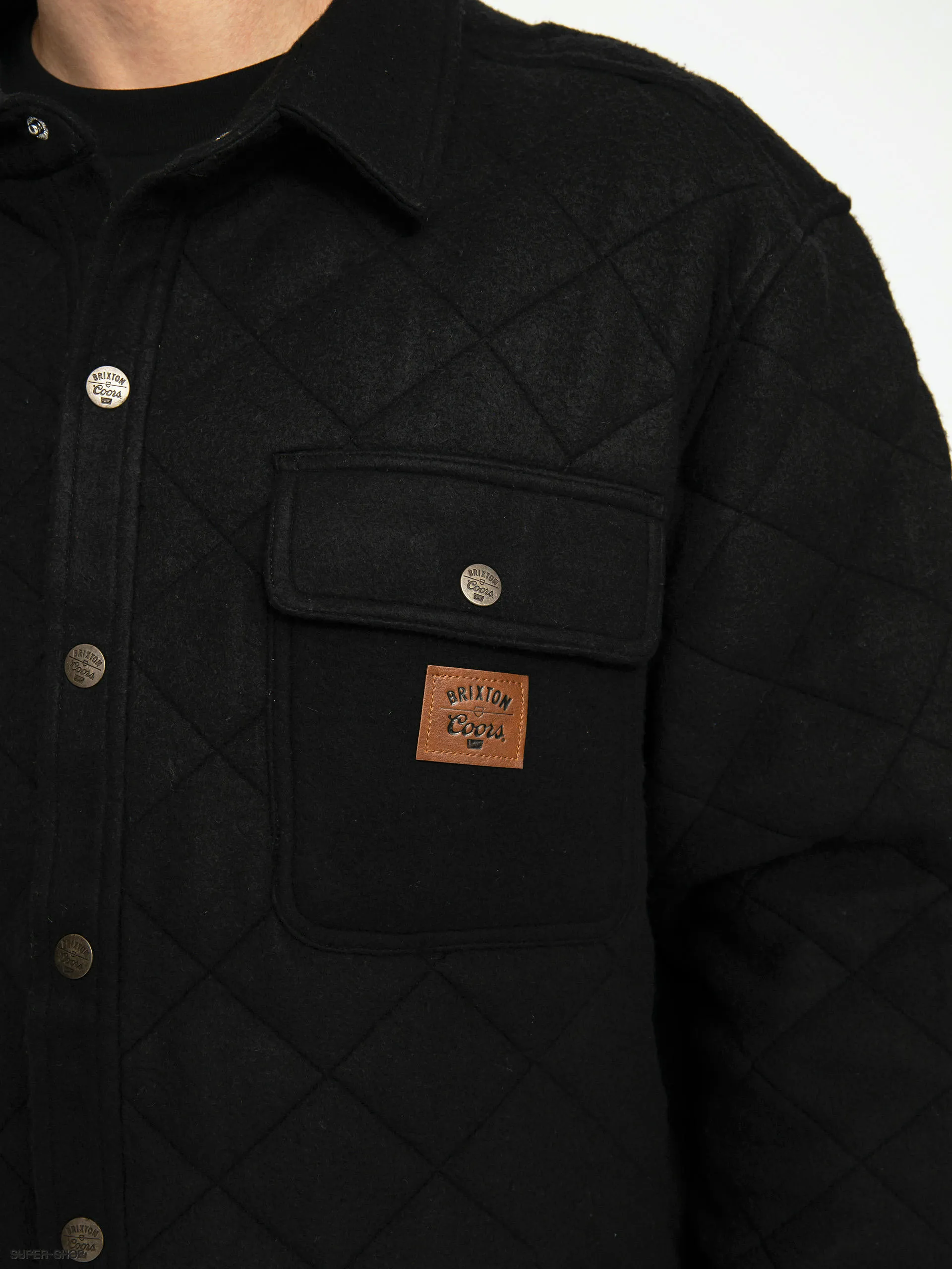 Brixton Coors Cass Quilted Fleece Jacket (black)