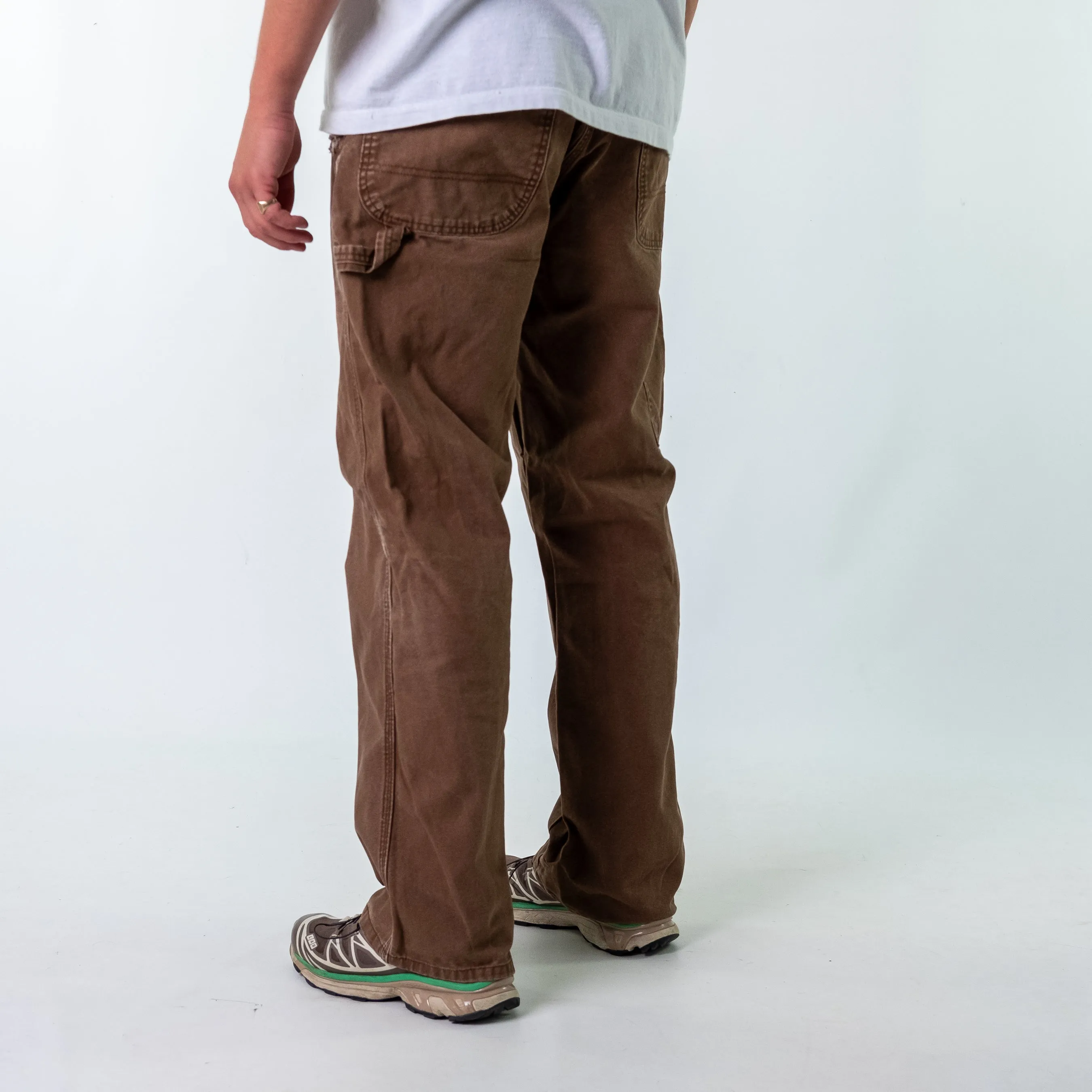 Brown 90s Dickies Denim Carpenter Jeans Baggy Pants (34x32)