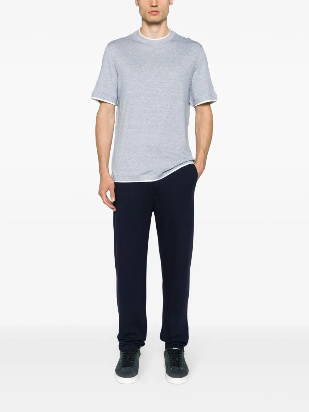 Brunello Cucinelli T Shirts And Polos Clear Blue