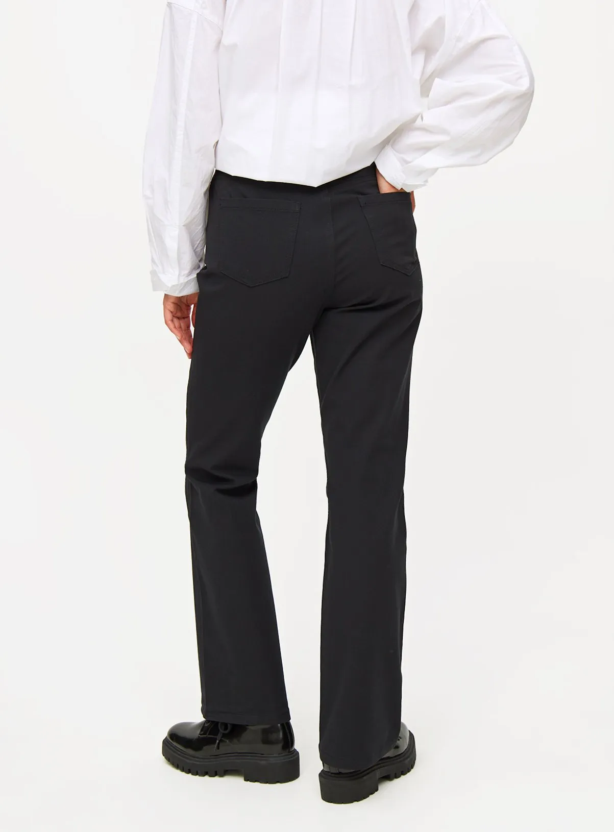 Buy Black Flared Trousers  12L | Trousers | Tu