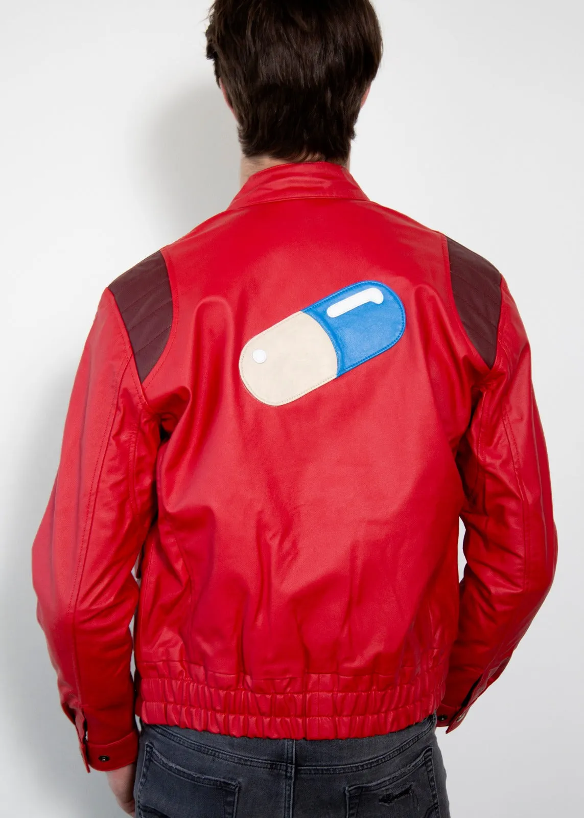 Buy Mens Akira Kaneda Jacket Red Leather Biker | LucaJackets