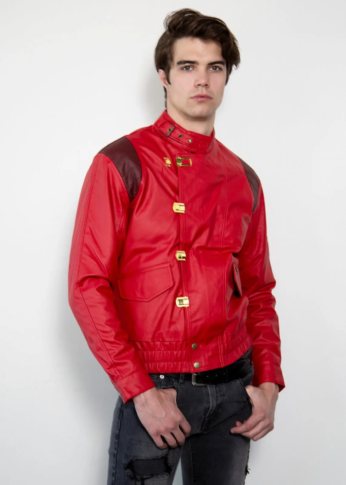 Buy Mens Akira Kaneda Jacket Red Leather Biker | LucaJackets