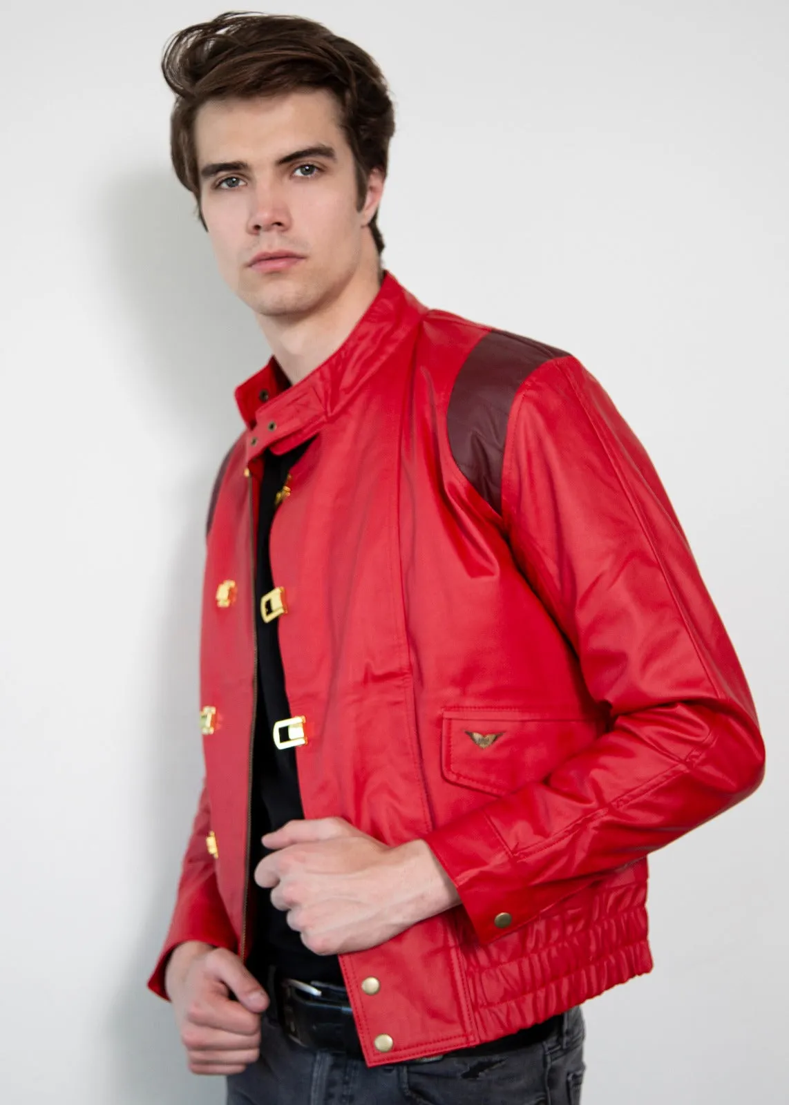 Buy Mens Akira Kaneda Jacket Red Leather Biker | LucaJackets