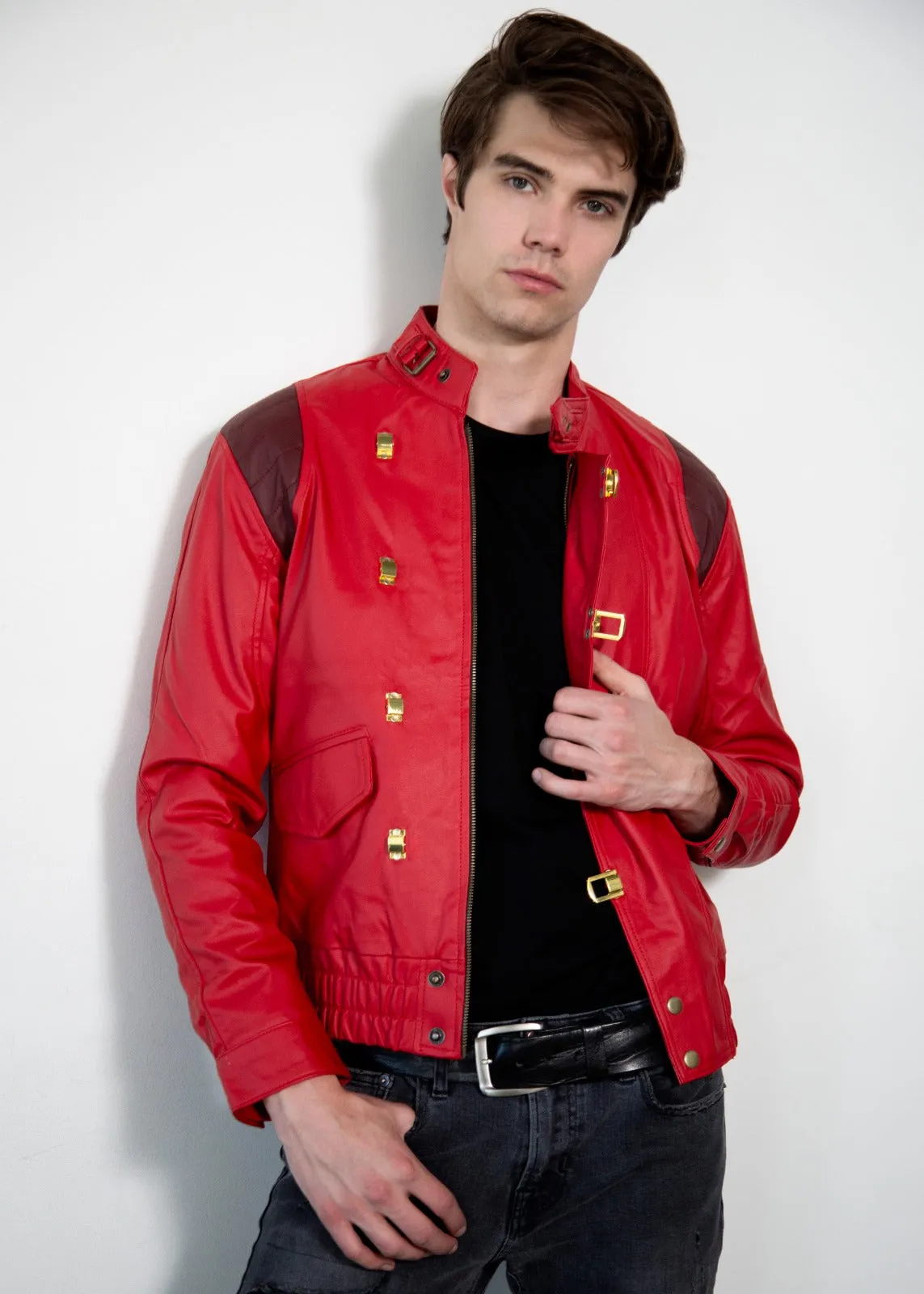 Buy Mens Akira Kaneda Jacket Red Leather Biker | LucaJackets