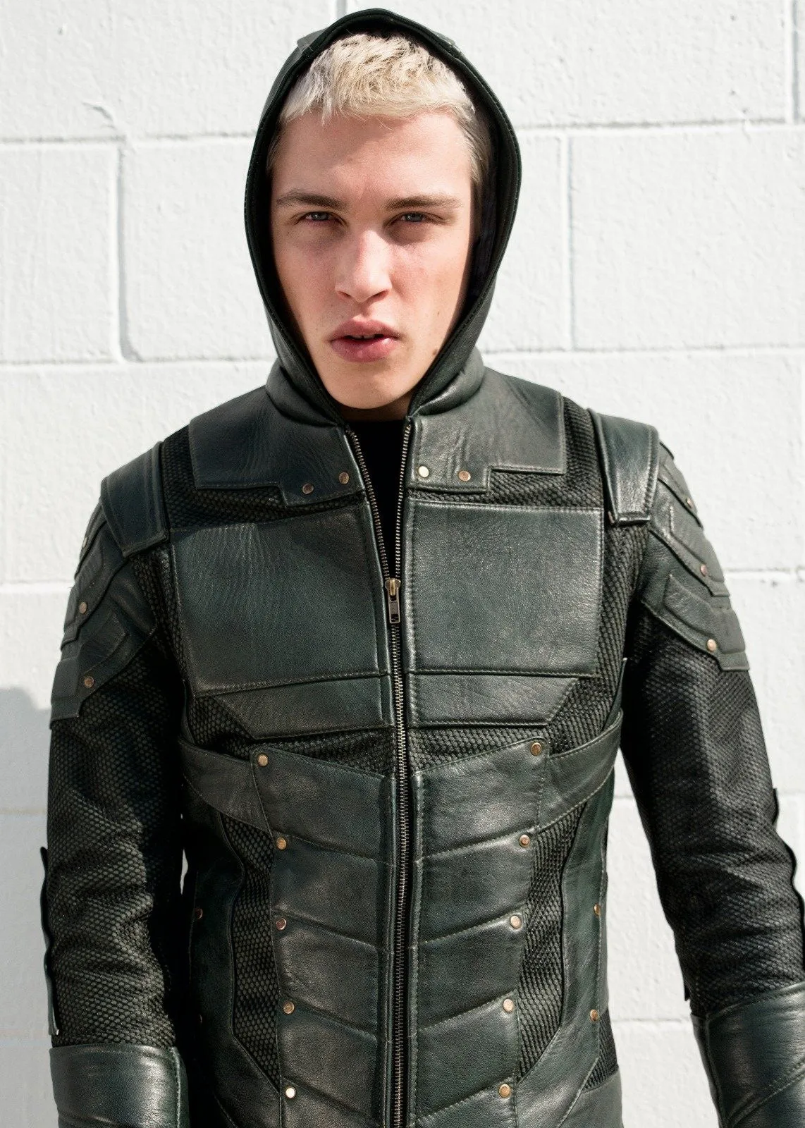 Buy Mens Green Arrow Inspired Leather Jacket | LucaJackets