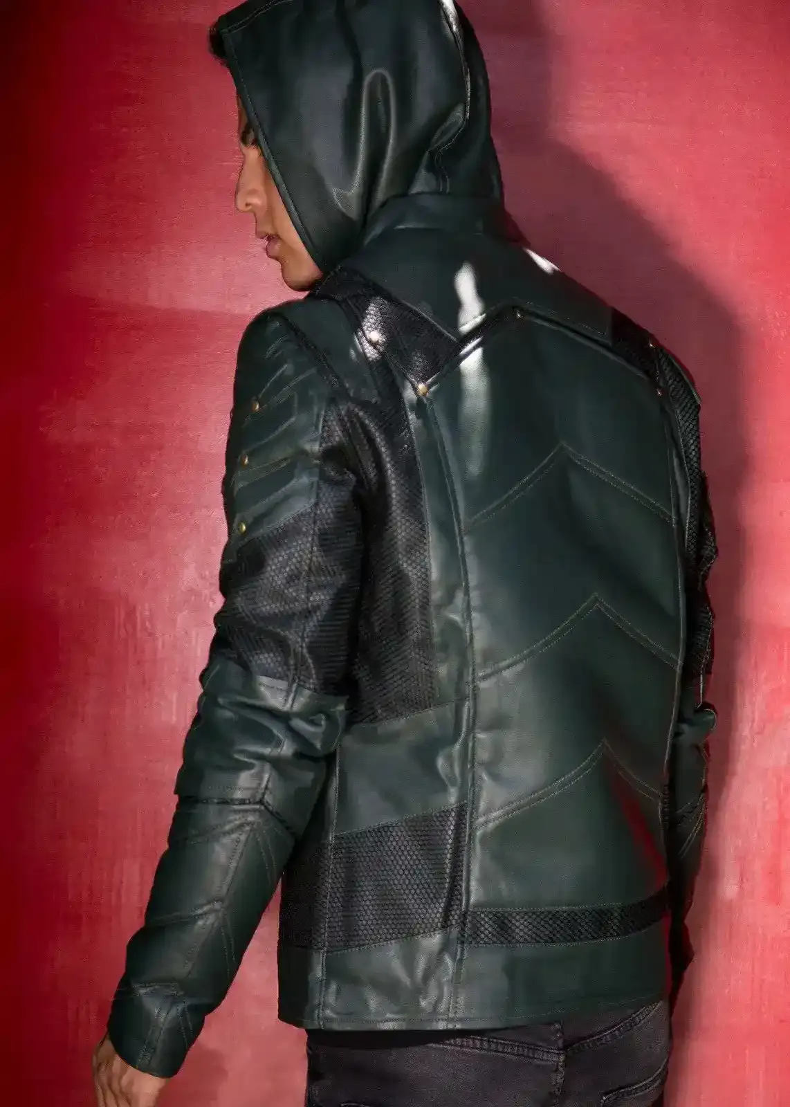 Buy Mens Green Arrow Inspired Leather Jacket | LucaJackets