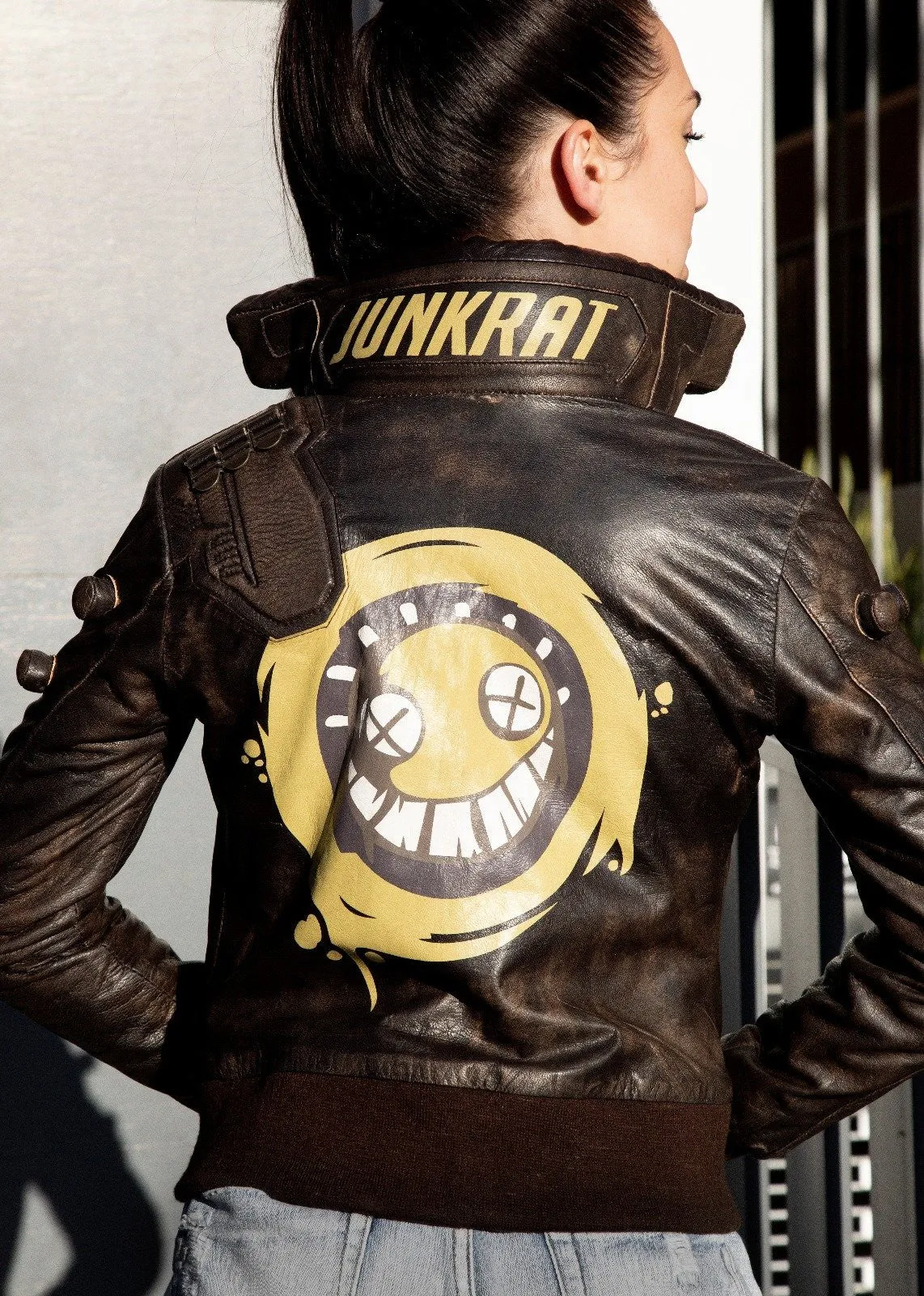 Buy Womens Overwatch Junkrat Cyberpunk Leather Jacket | LucaJackets.com