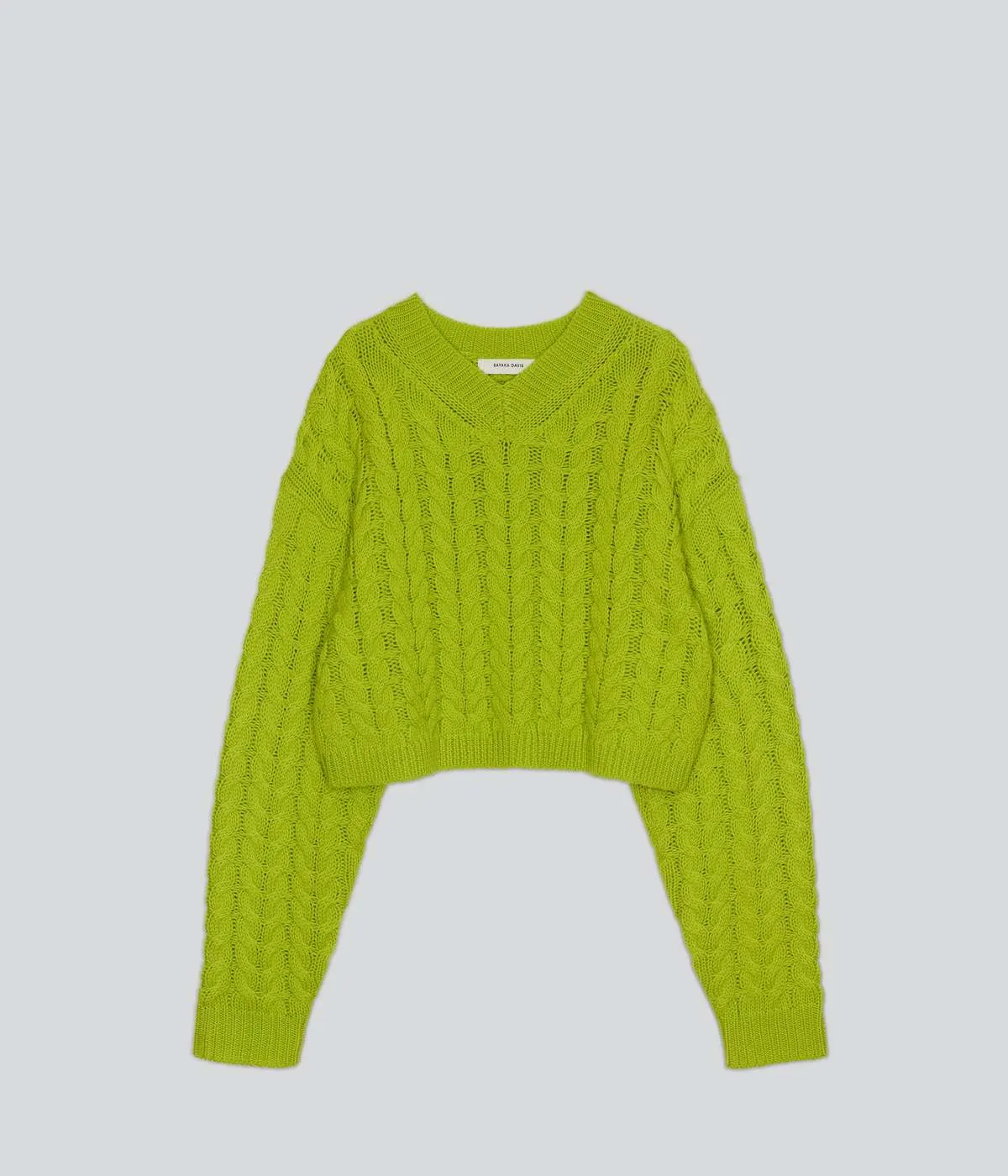 Cable Sweater - Wasabi