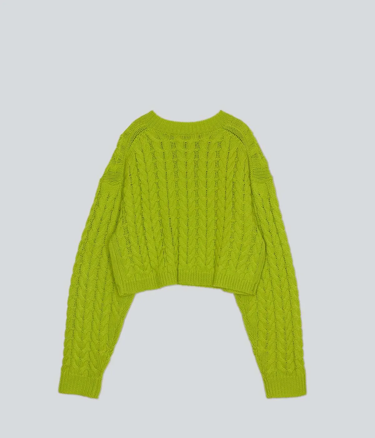 Cable Sweater - Wasabi